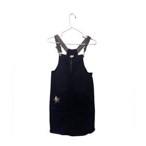 Black overall dress